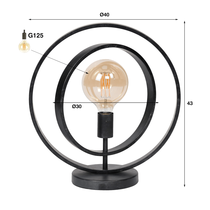 Industriële metalen bureaulamp – Altis