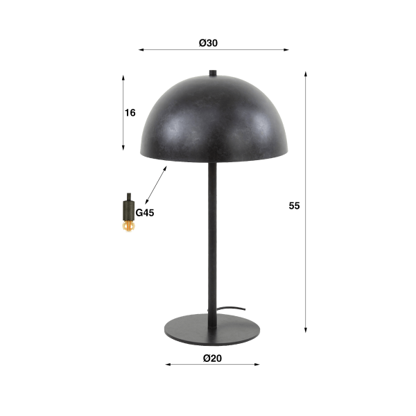 Industriële metalen bureaulamp – Elios
