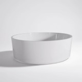 Ronde keramische waskom, glanzend wit – Rundo