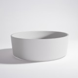 Ronde waskom in mat wit keramiek – Rundo