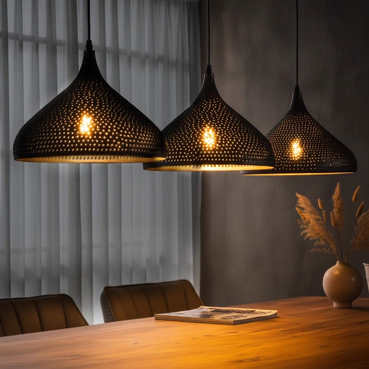 Industriële metalen hanglamp - Forma