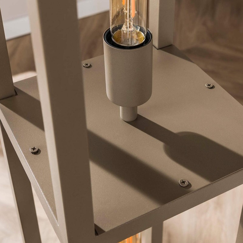 Metalen vloerlamp voor de woonkamer met LED-verlichting in industriële stijl – Strukt