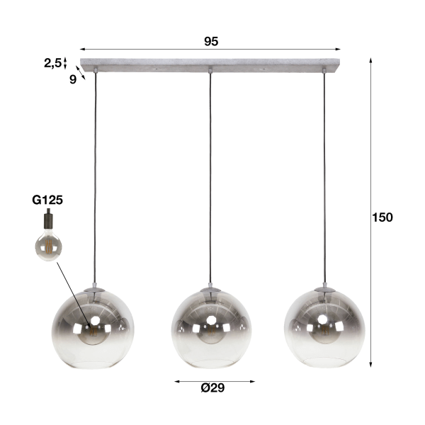 Glazen hanglamp – Bubble