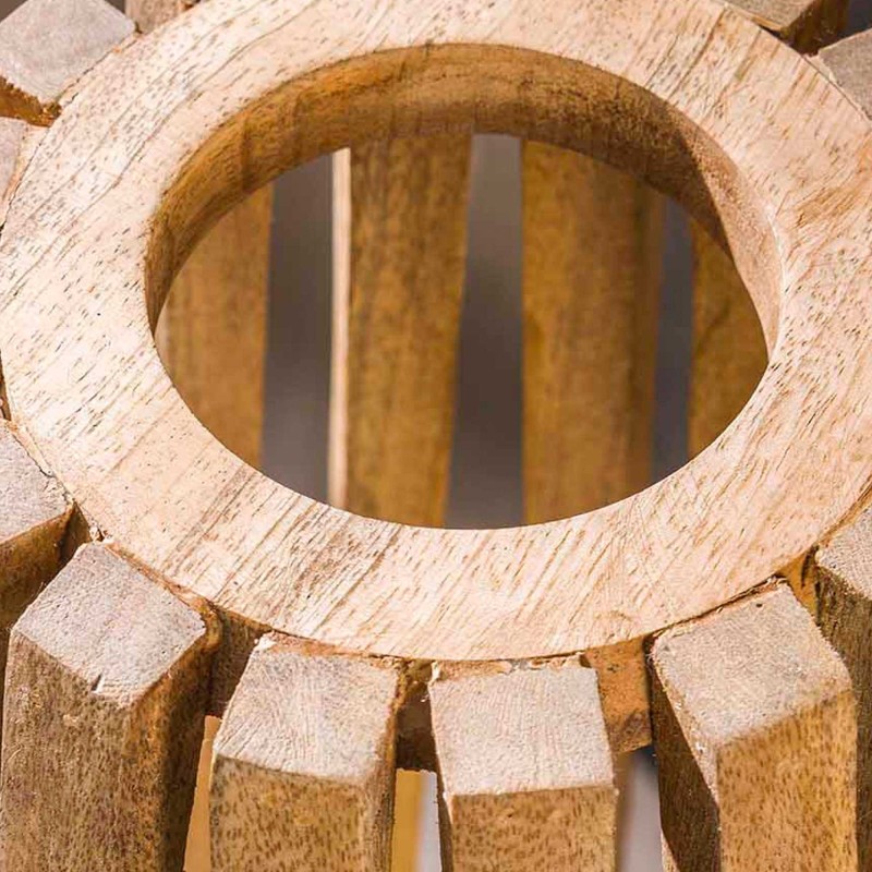 Staande lamp voor de woonkamer in massief mangohout – Arken