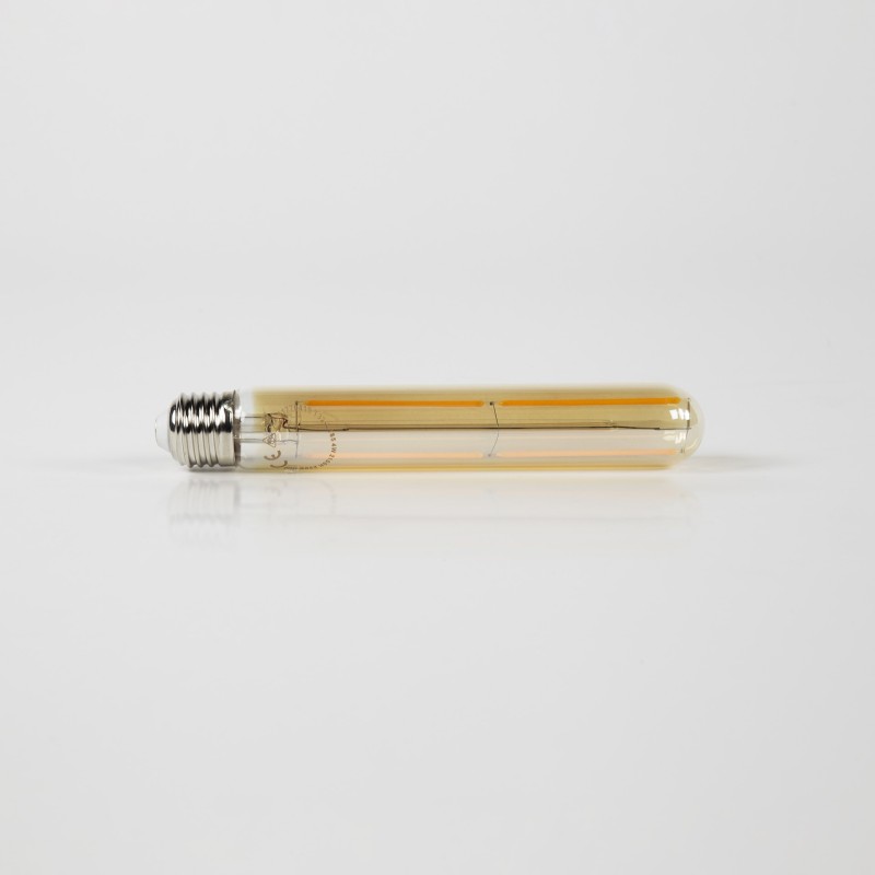 LED-buislamp met filament 18,5 cm warm licht (E27), amberkleurig glas [T32-L185]