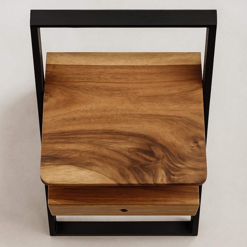 Nachtkastje in massief acaciahout – Lean