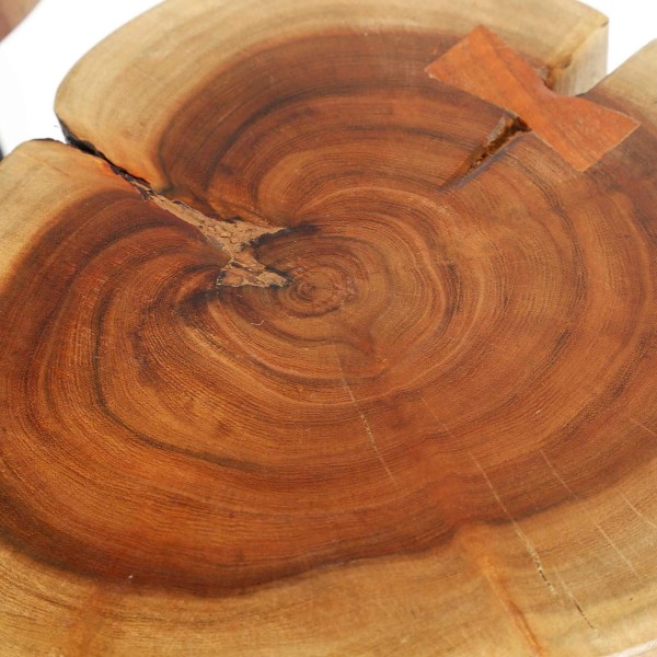 Bijzettafel in massief acaciahout (set van 2) – Trunk