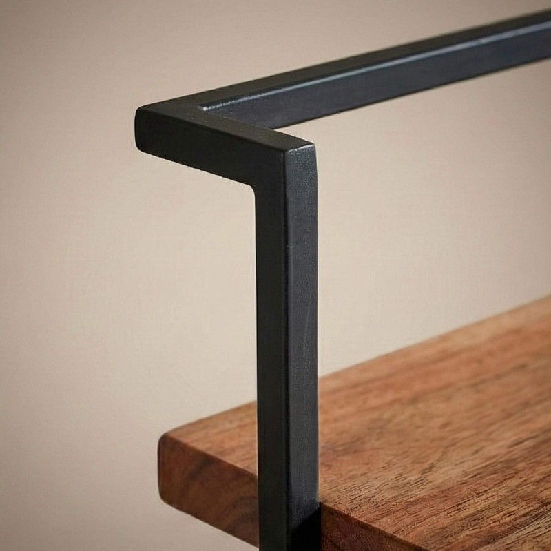 Wandkapstok met plank in massief hout – Solis