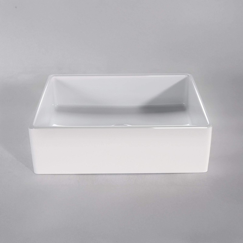 Opbouw waskom van keramiek, glanzend wit – Nova