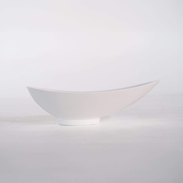 Ronde keramische waskom, glanzend wit – Ida