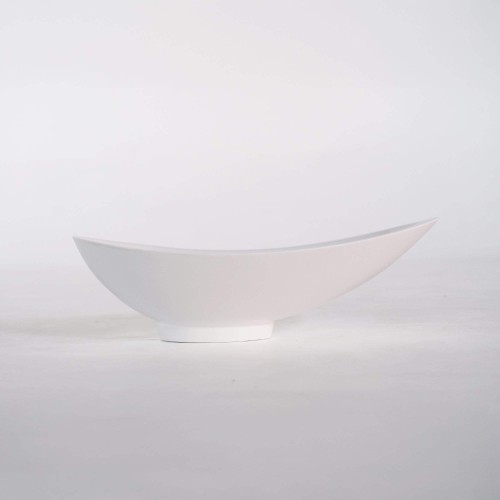 Ronde keramische waskom, glanzend wit – Bora