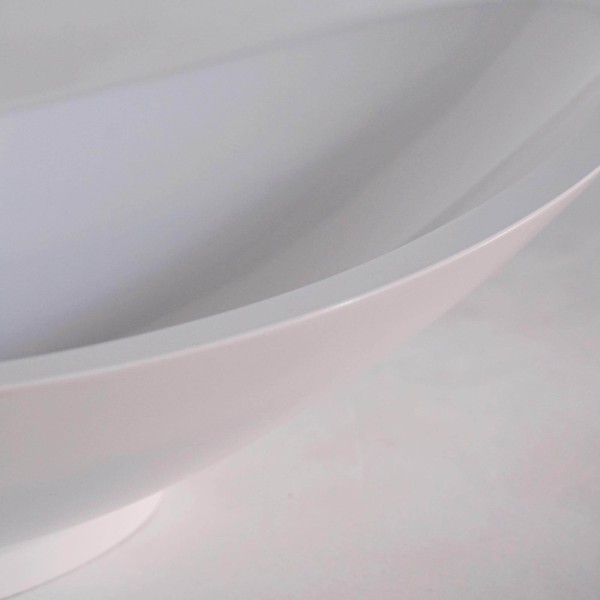 Ronde keramische waskom, glanzend wit – Bora