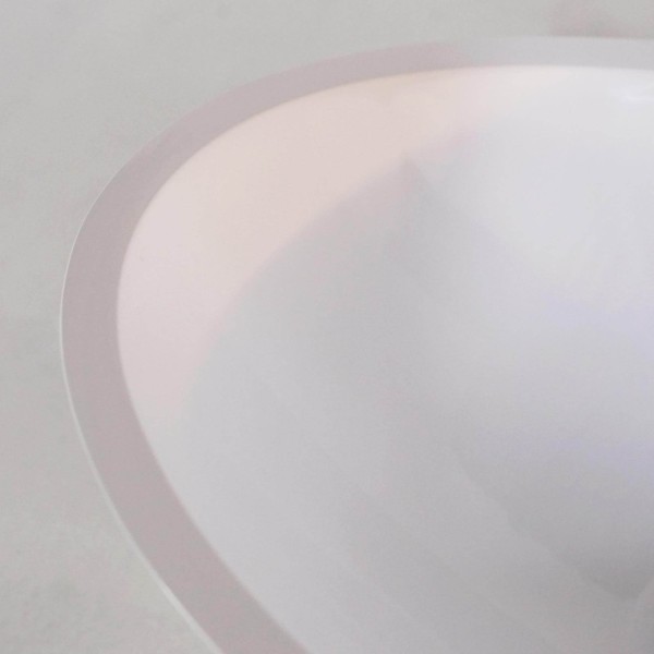 Ronde keramische waskom, glanzend wit – Ida