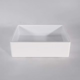 Opbouw waskom van keramiek, mat wit – Nova