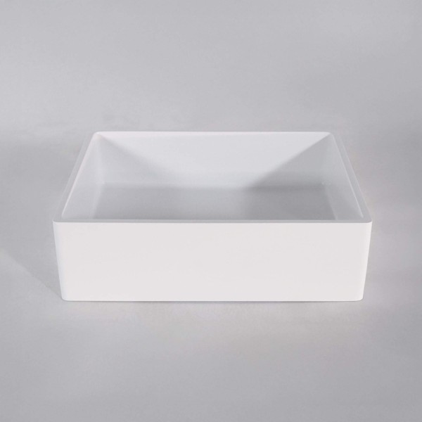 Opbouw waskom van keramiek, mat wit – Nova