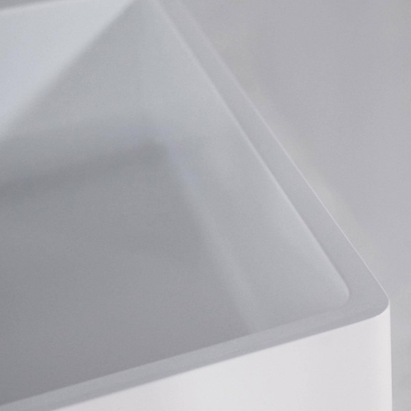 Opbouw waskom van keramiek, mat wit – Nova