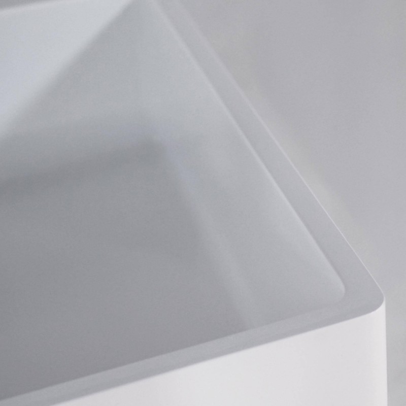 Opbouw waskom van keramiek, mat wit – Nova