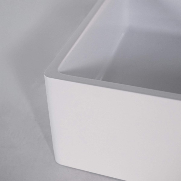 Opbouw waskom van keramiek, mat wit – Nova