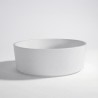 Ronde keramische waskom, mat wit – Rundo
