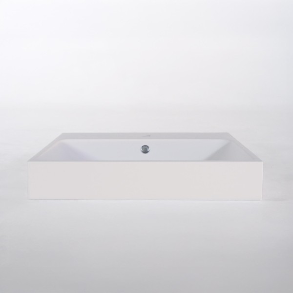 Keramische badkamerwastafel, mat wit – Anna