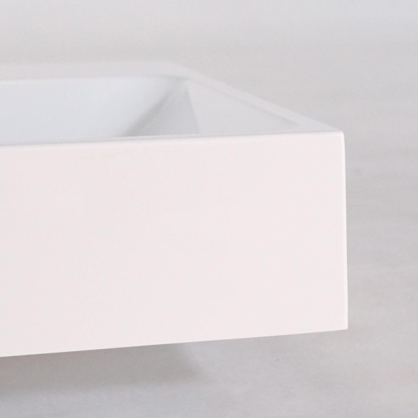 Keramische badkamerwastafel, mat wit – Anna
