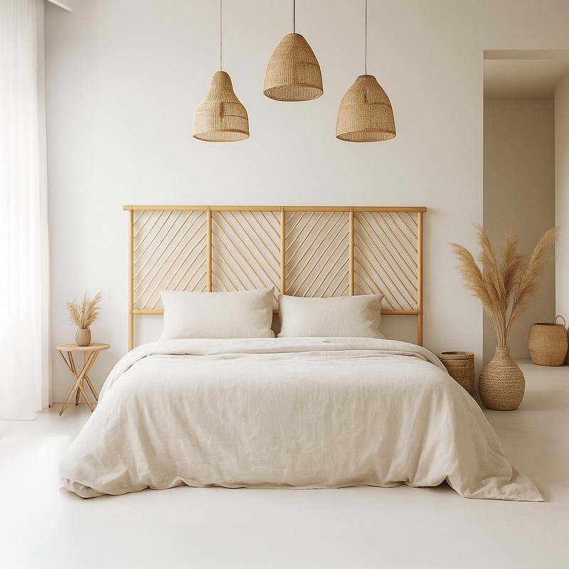 Hoofdbord 160 cm in riet (rotan) – Manoa