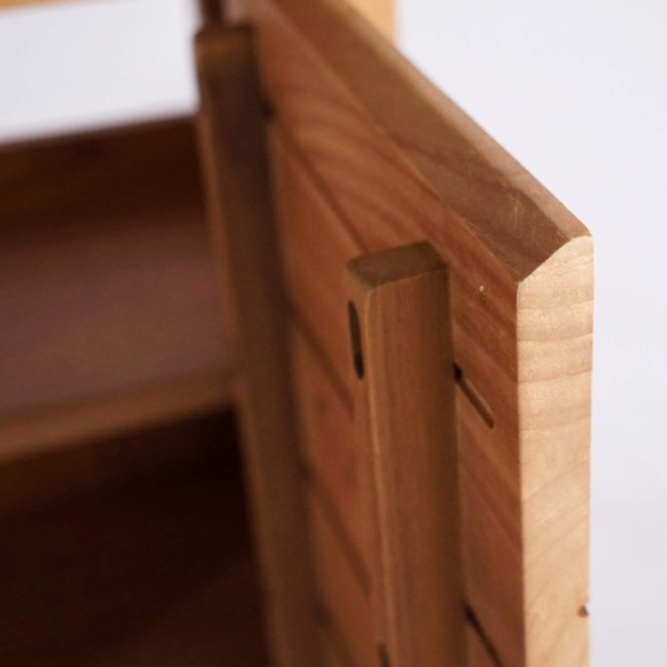 Badmeubel met dubbele wastafel in massief hout, mat wit – Ashwini