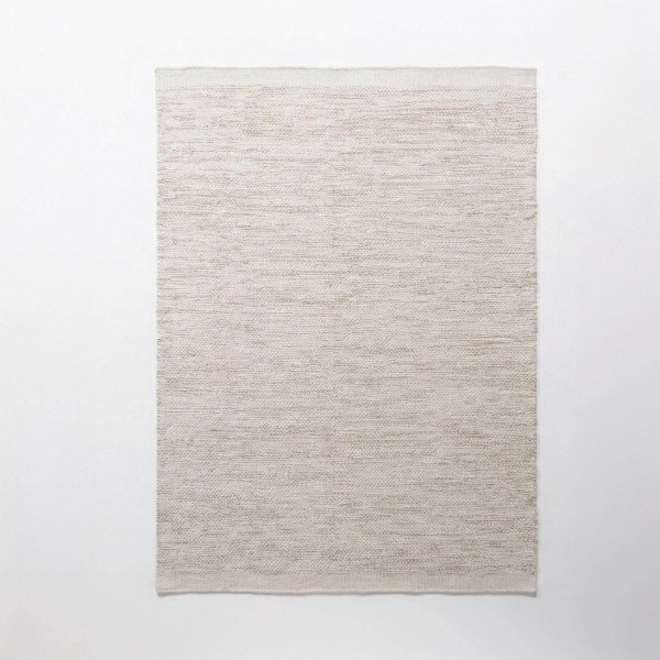Wollen en katoenen tapijt 140x200 cm, beige - Elowen