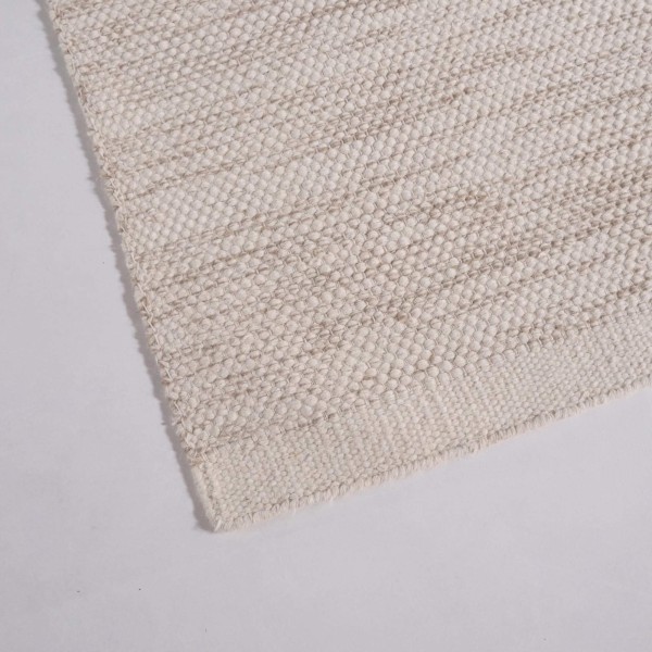 Wollen en katoenen tapijt 250x350 cm, beige - Elowen