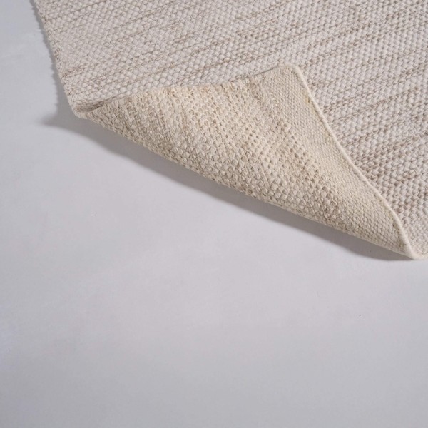 Wollen en katoenen tapijt 250x350 cm, beige - Elowen