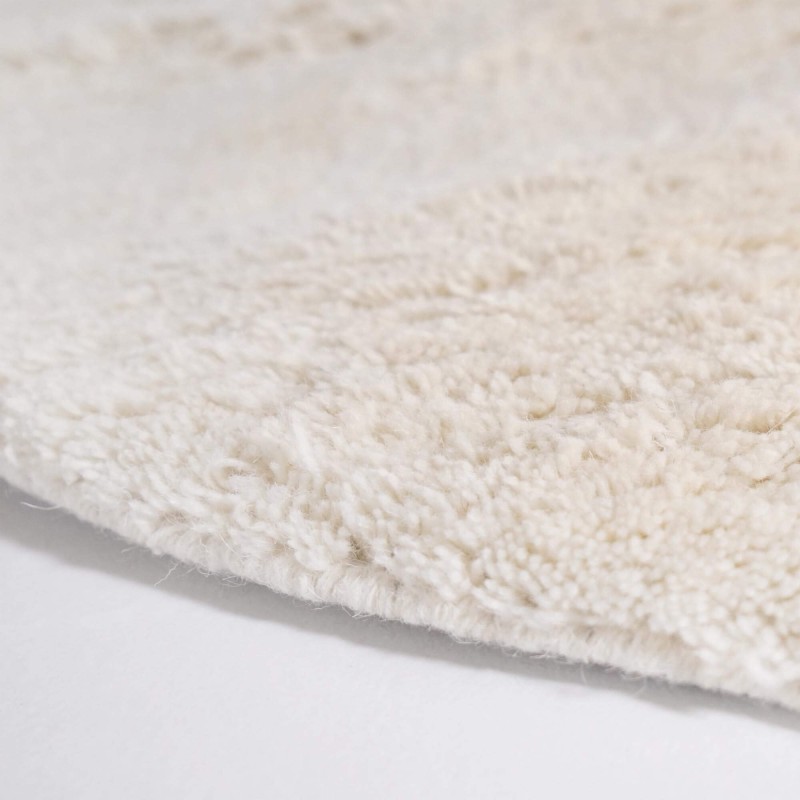 Wollen tapijt 200x200 cm, wit - Handa