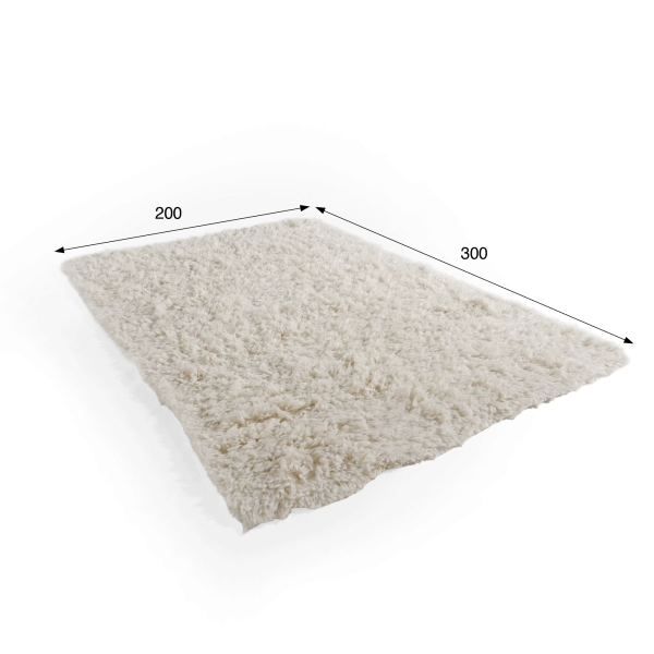 Wollen tapijt 200x300 cm, wit - Ruma
