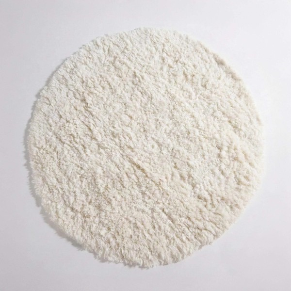 Wollen tapijt 150x150 cm, wit - Ruma