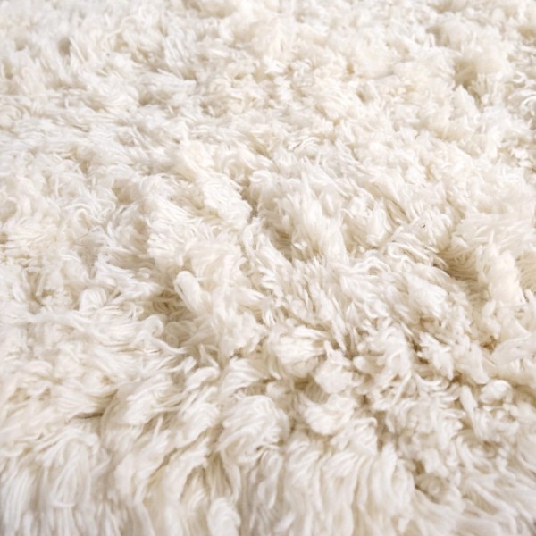 Wollen tapijt 150x150 cm, wit - Ruma