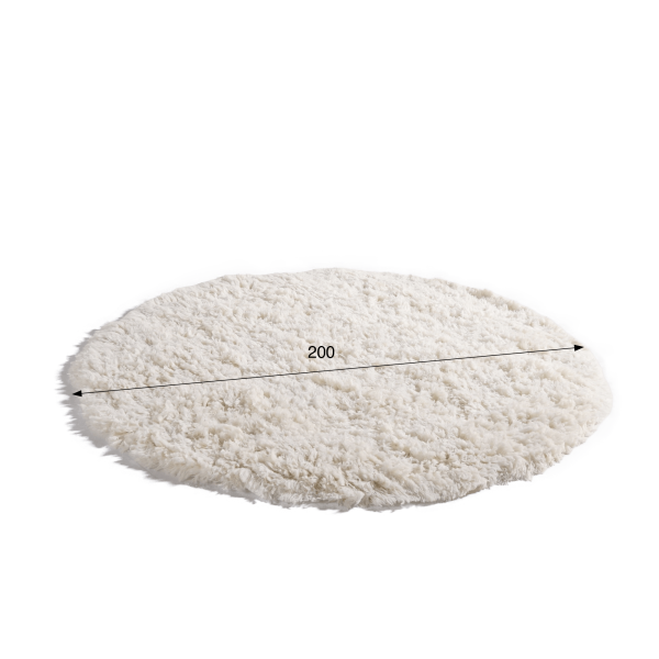 Wollen tapijt 200x200 cm, wit - Ruma