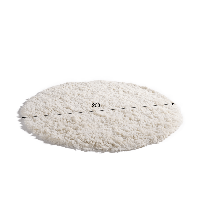 Wollen tapijt 200x200 cm, wit - Ruma