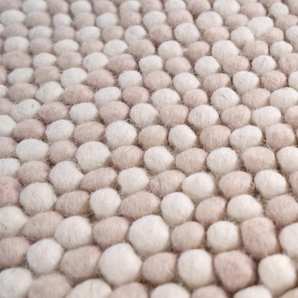 Wollen en katoenen tapijt 140x200 cm, wit-beige - Tessa