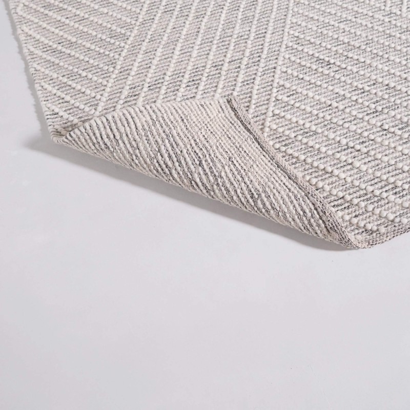 Wollen tapijt 140x200 cm, wit-zwart - Arvo