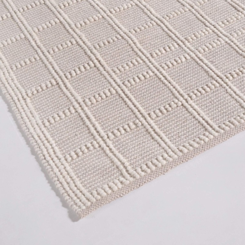 Wollen tapijt 140x200 cm, wit-beige - Silva