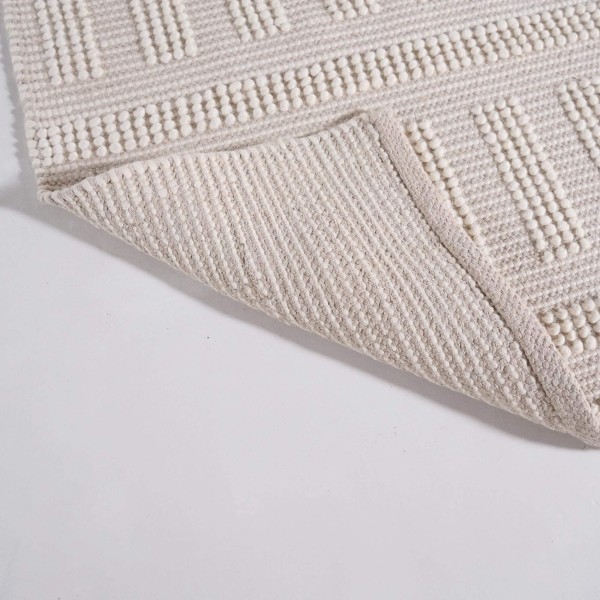 Wollen tapijt 140x200 cm, wit-beige - Vela