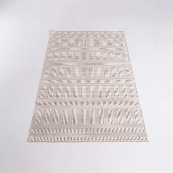 Wollen tapijt 140x200 cm, wit-beige - Vela