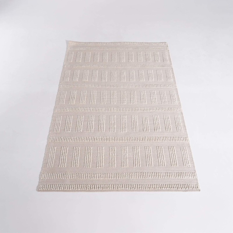 Wollen tapijt 140x200 cm, wit-beige - Vela