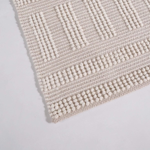 Wollen tapijt 140x200 cm, wit-beige - Vela