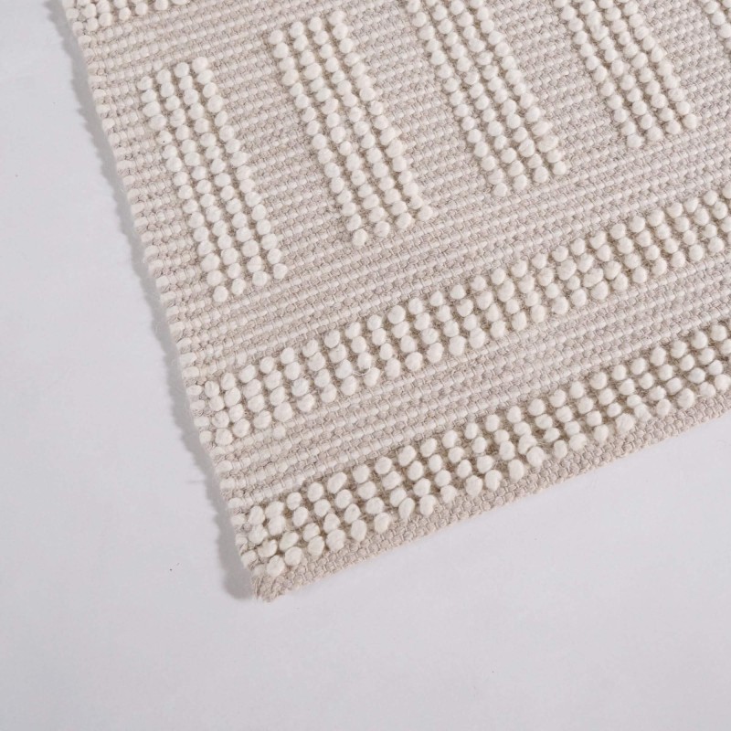 Wollen tapijt 140x200 cm, wit-beige - Vela