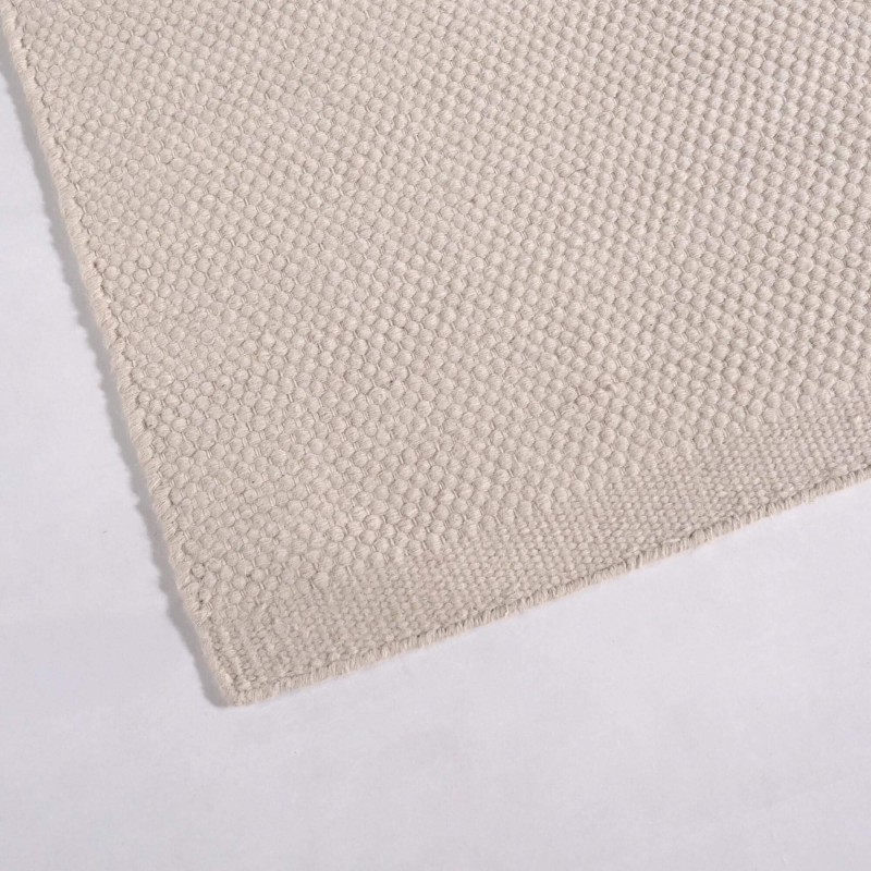 Wollen en katoenen tapijt 140x200 cm, wit-grijs - Iria