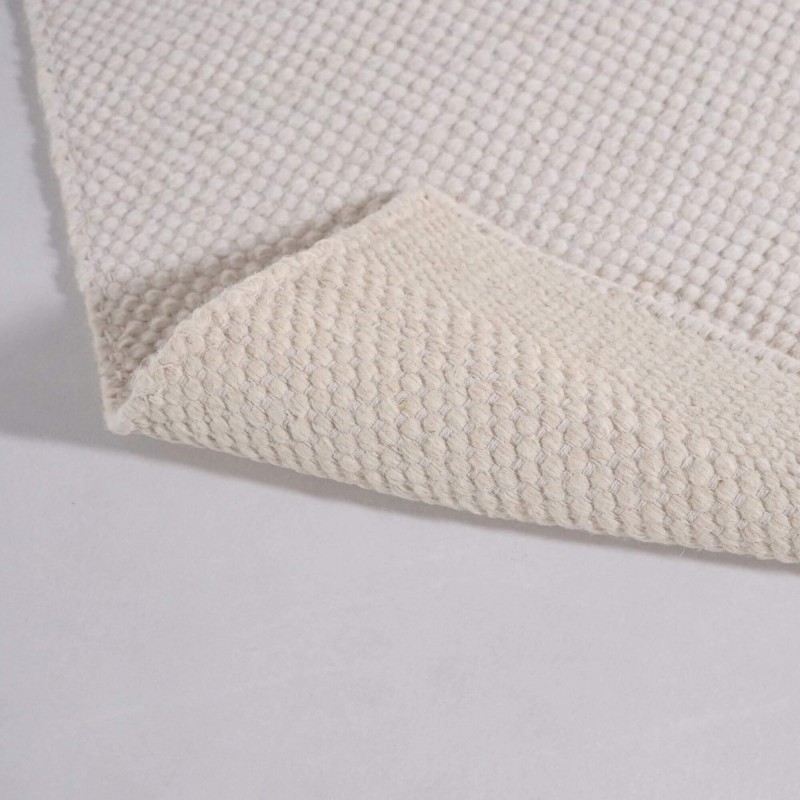 Wollen en katoenen tapijt 250x350 cm, wit - Elowen