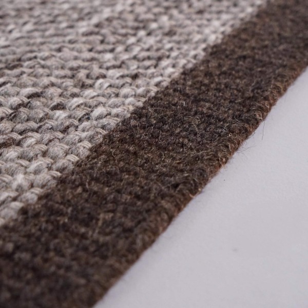 Wollen en katoenen tapijt 200x300 cm, bruin - Elowen