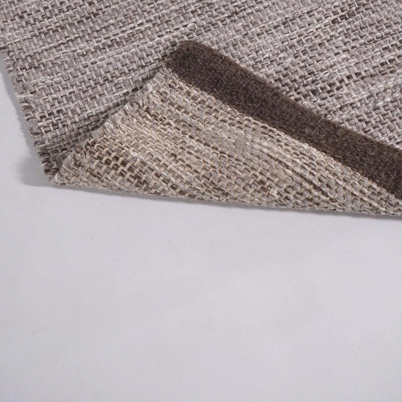 Wollen en katoenen tapijt 200x300 cm, bruin - Elowen