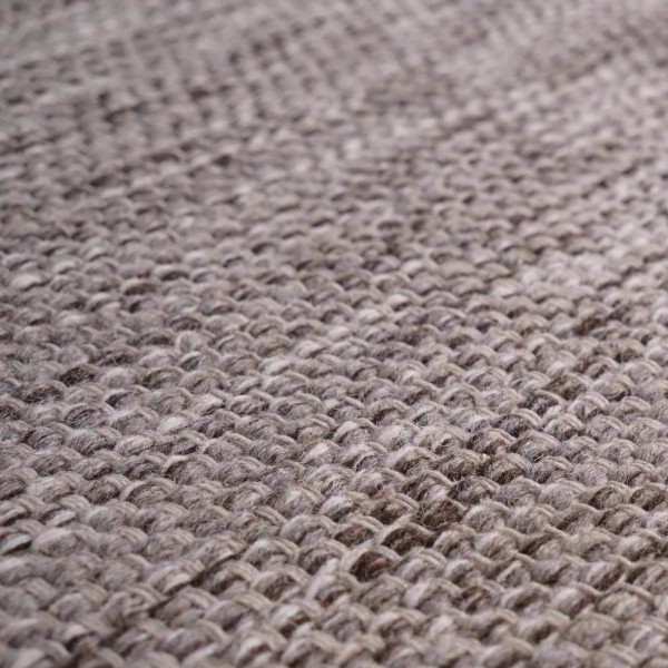 Wollen en katoenen tapijt 250x350 cm, bruin - Elowen