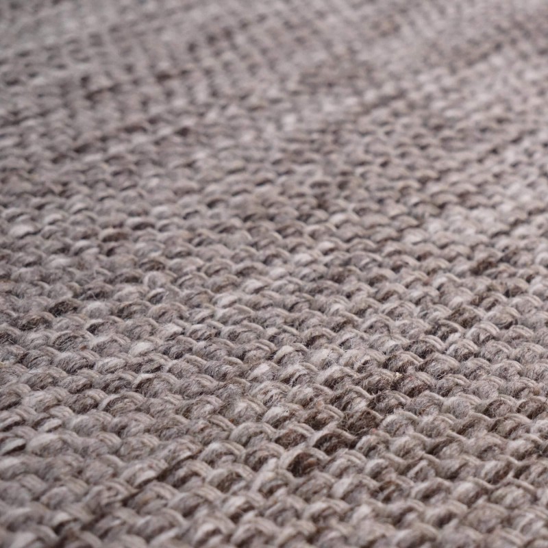 Wollen en katoenen tapijt 250x350 cm, bruin - Elowen